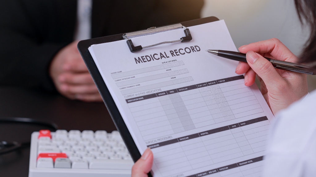 Medical record blank